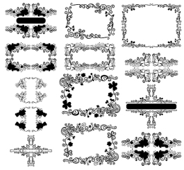 vector floral frame design
