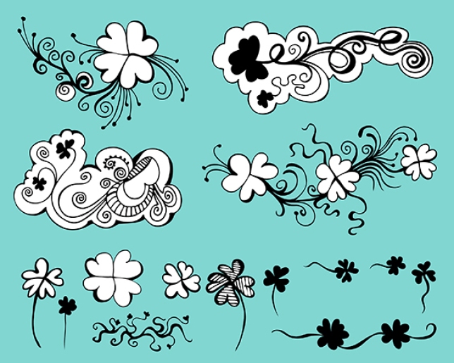 Vector doodle flowers