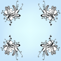 Vector doodle flowers